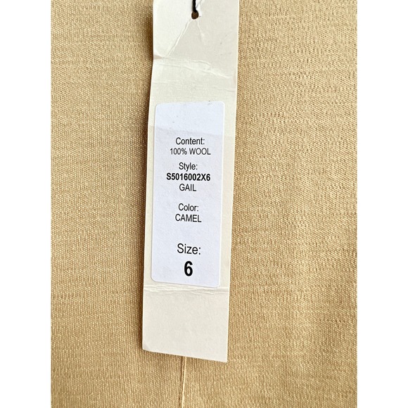 NWT Diane Von Furstenberg 100% Wool Gail Pull On Midi Skirt Camel Women's Size 6 - Picture 3 of 6